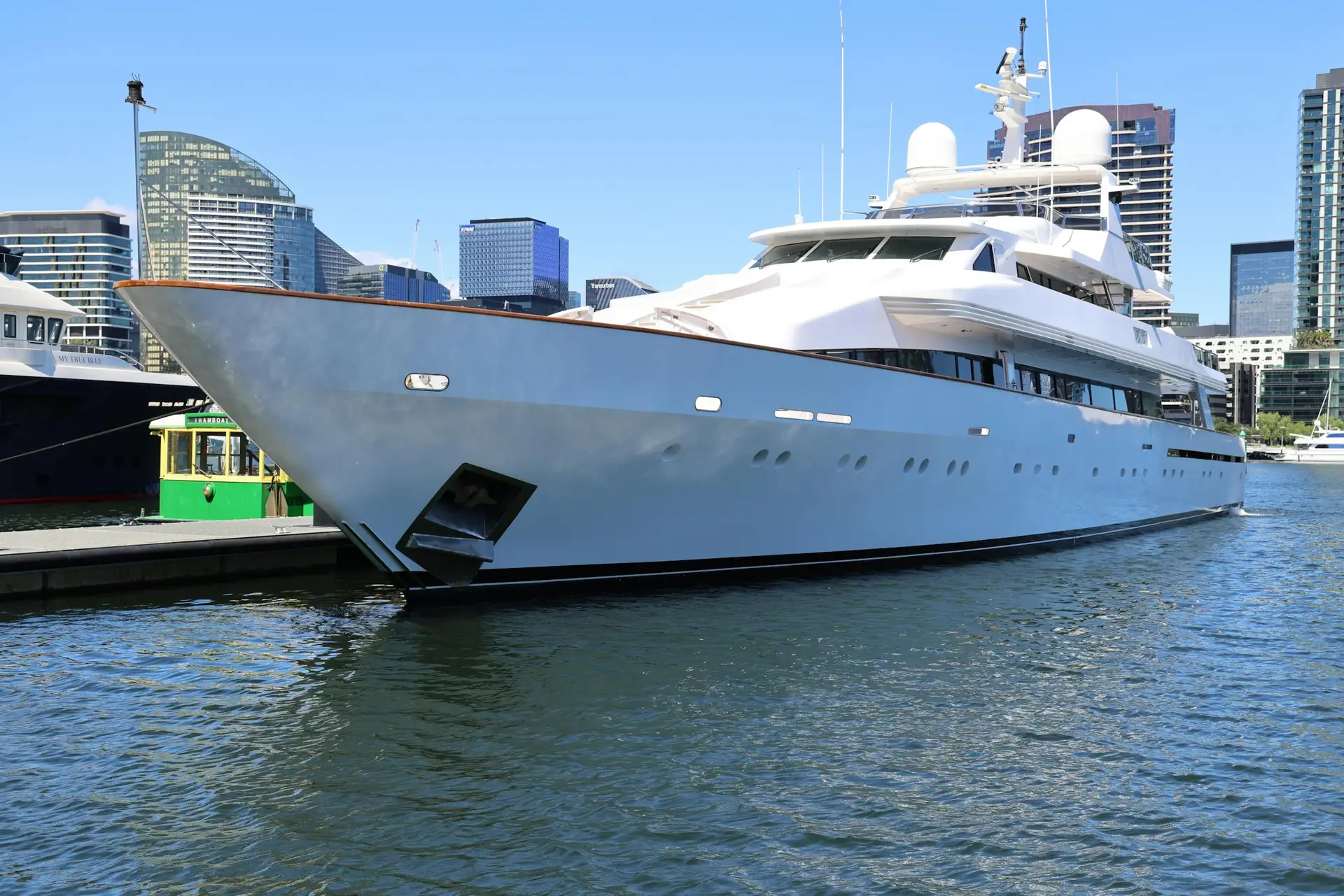 Luxury motor yacht cruising in South Florida waters